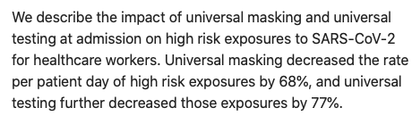 AliRaja_MD's tweet photo. Decreasing High Risk Exposures for Healthcare-workers through #UniversalMasking & #UniversalSARSCoV2Testing upon entry to a Tertiary Care Facility
@bhamjwalk et al. U.of Alabama
https://t.co/UYCQqckkf0
@Infectdispract https://t.co/ShfH7H9gpH