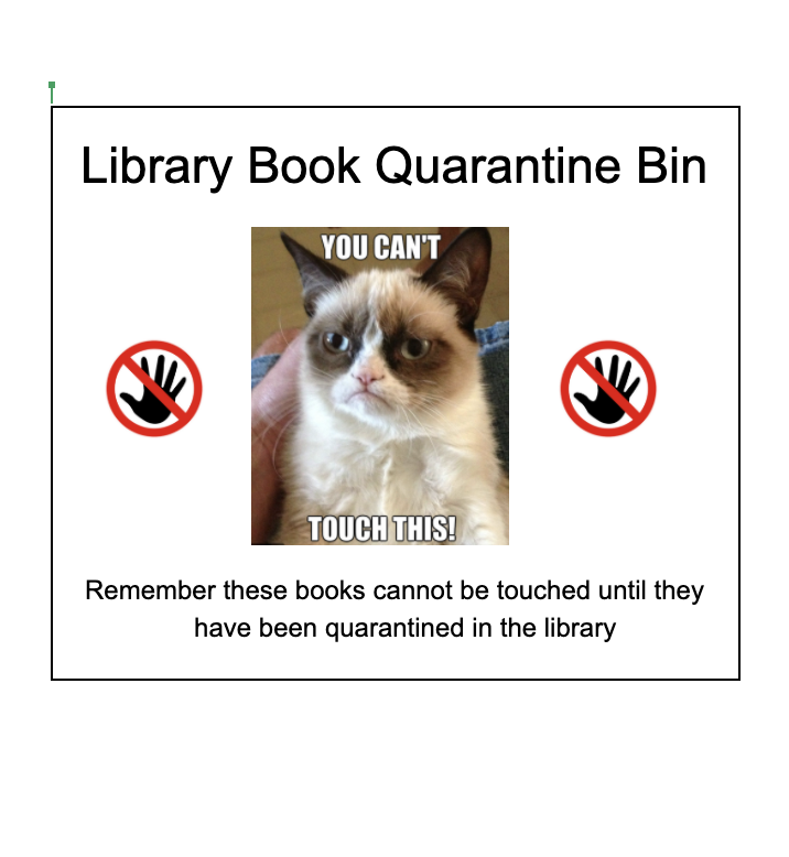 Day 2 and it's feeling so fabulous to be back with our students!

If you have library books to return from last year, pls send them in with your child. Their homeroom teacher will help the books get placed into the quarantine bin. Many 
thanks!