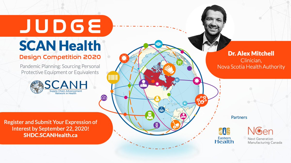 SCAN_Health's tweet photo. Dr. Alex Mitchell brings vast knowledge in supply chain and health IT infrastructure to the #SHDC20 Judging Panel with a very unique #clinician perspective. Learn more about the competition and judges here: https://t.co/MFwRWOFkvp https://t.co/kdNUdsq65d