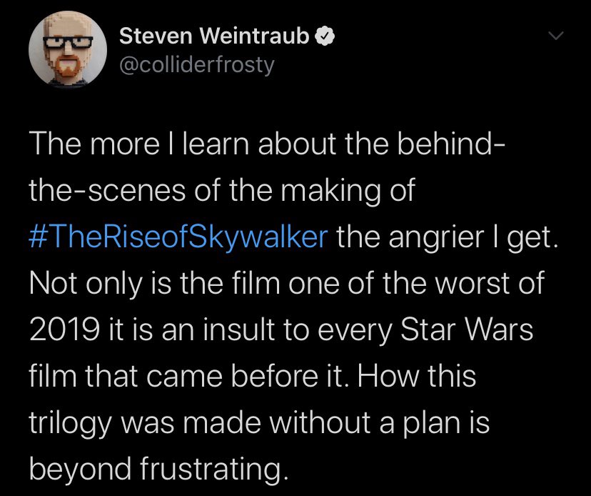 So this is  #film journalism nowadays, huh? From one of the legitimate sources, no less. Not a fandom troll. Incredibly, astonishingly *yikes.* 1. Spreading vitriol & negativity about behind the scenes, rather than showing an interest, breaking things down, or just *reporting.*