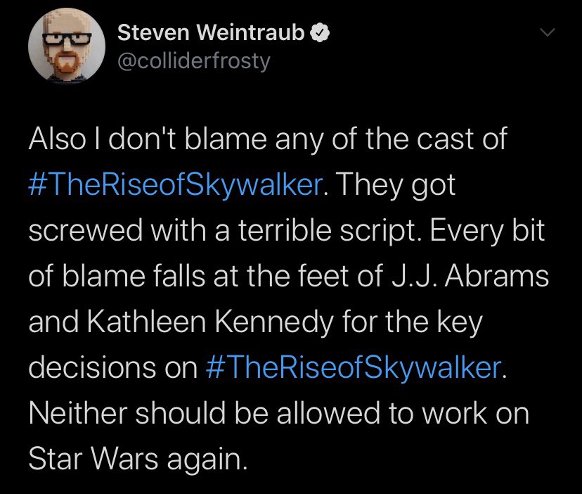So this is  #film journalism nowadays, huh? From one of the legitimate sources, no less. Not a fandom troll. Incredibly, astonishingly *yikes.* 1. Spreading vitriol & negativity about behind the scenes, rather than showing an interest, breaking things down, or just *reporting.*