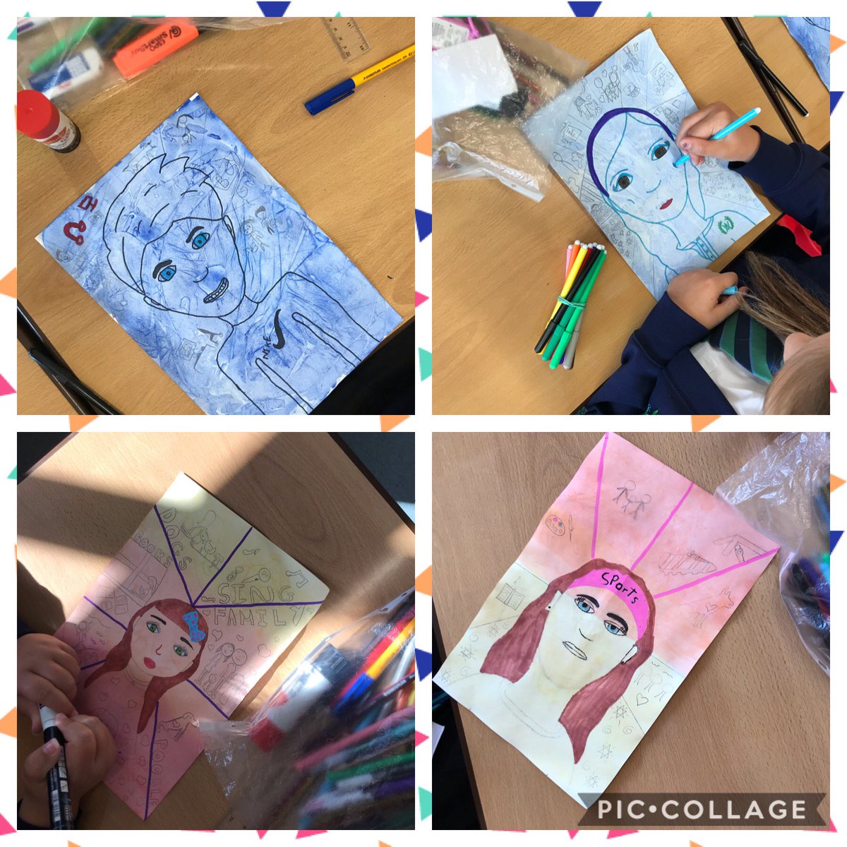 Yr6Pearls's tweet photo. After learning about the composition of the face, we are now adding more detail to our self portraits using a different media and techniques. Can’t wait to put these masterpieces on display 🖼 @SchVillage https://t.co/eYZajkn5W3