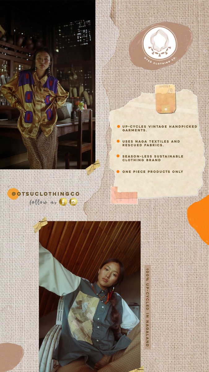 asenlaaa's tweet photo. I have recently launched my ethical clothing brand Otsü Clothing Co. @otsuclothingco where I handpick vintage and thrifted items and up-cycle it with Naga textile. You can view few pieces from the collection on the link below. 
https://t.co/cmXaTBSWG5 (DM to order). https://t.co/JCiy7fSzlX
