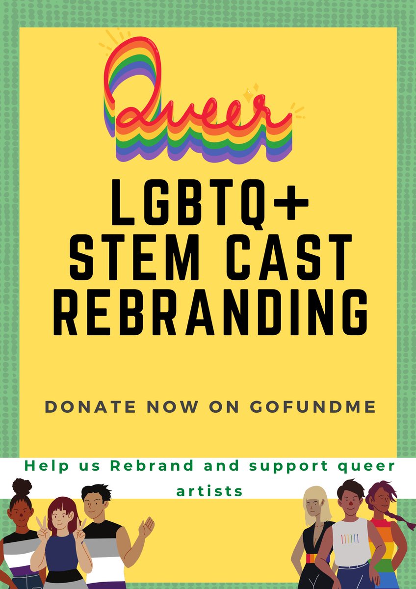 We’re rebranding and we need your support! We will be commissioning a queer artists ti assist us with our rebranding! Please if you’re able to support. Check out gofundme.com/f/lgbtq-stem-c…