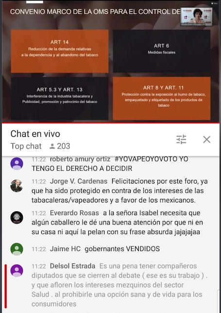 Es inaceptable que en momentos donde se habla de pluralidad y diálogo, oculten mis comentarios en el "Foro: “Control y regulación de tabaco en México: realizado por la <a href="/Mx_Diputados/">H. Cámara de Diputados</a>, y no me permitan el acceso como impulsor de la iniciativa para la regulación de los SEAN. (1/5)