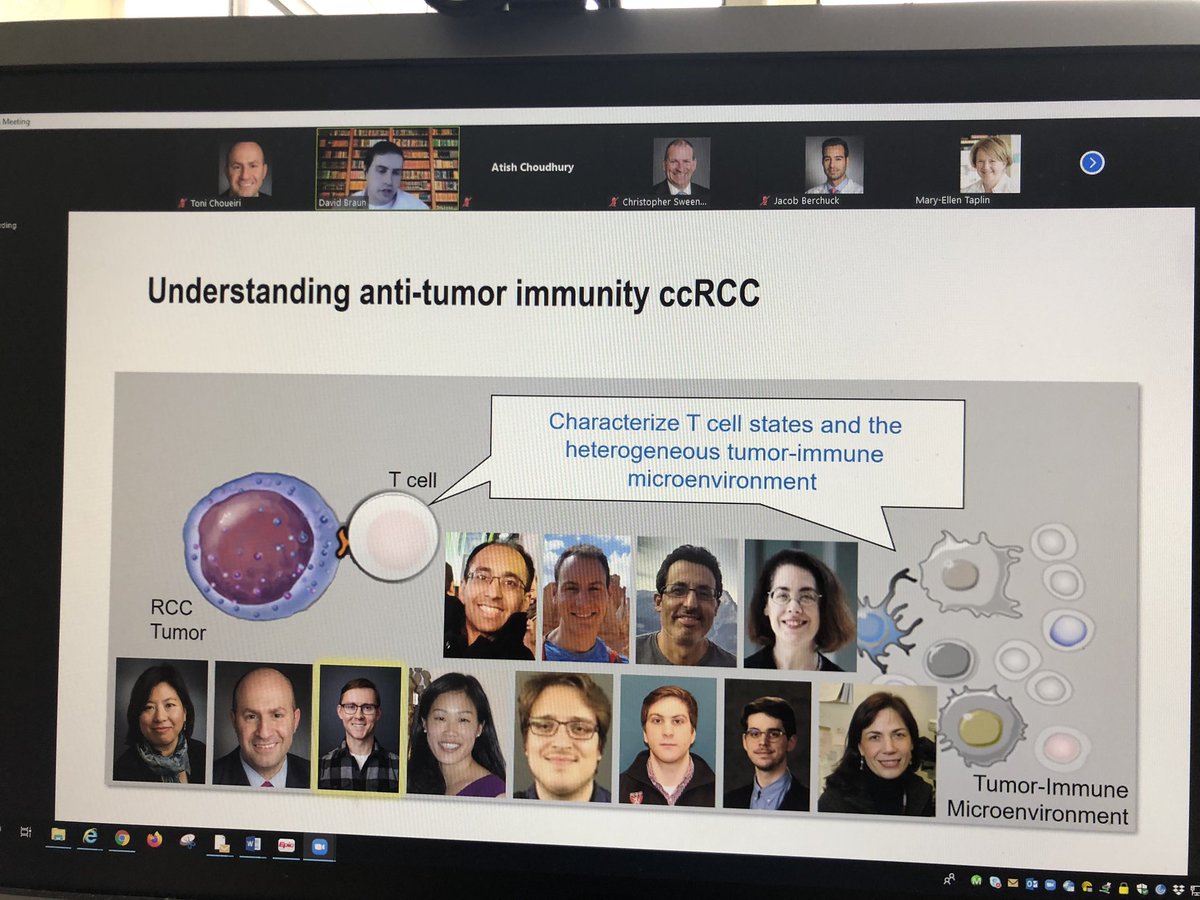 DrChoueiri's tweet photo. Superstar @BraunMDPhD aka “LeBraun” navigating complex integrative analyses of the immune microenvironment in #RCC during #LankCenter #GuSeminars @DanaFarber https://t.co/7NywdH9iEZ