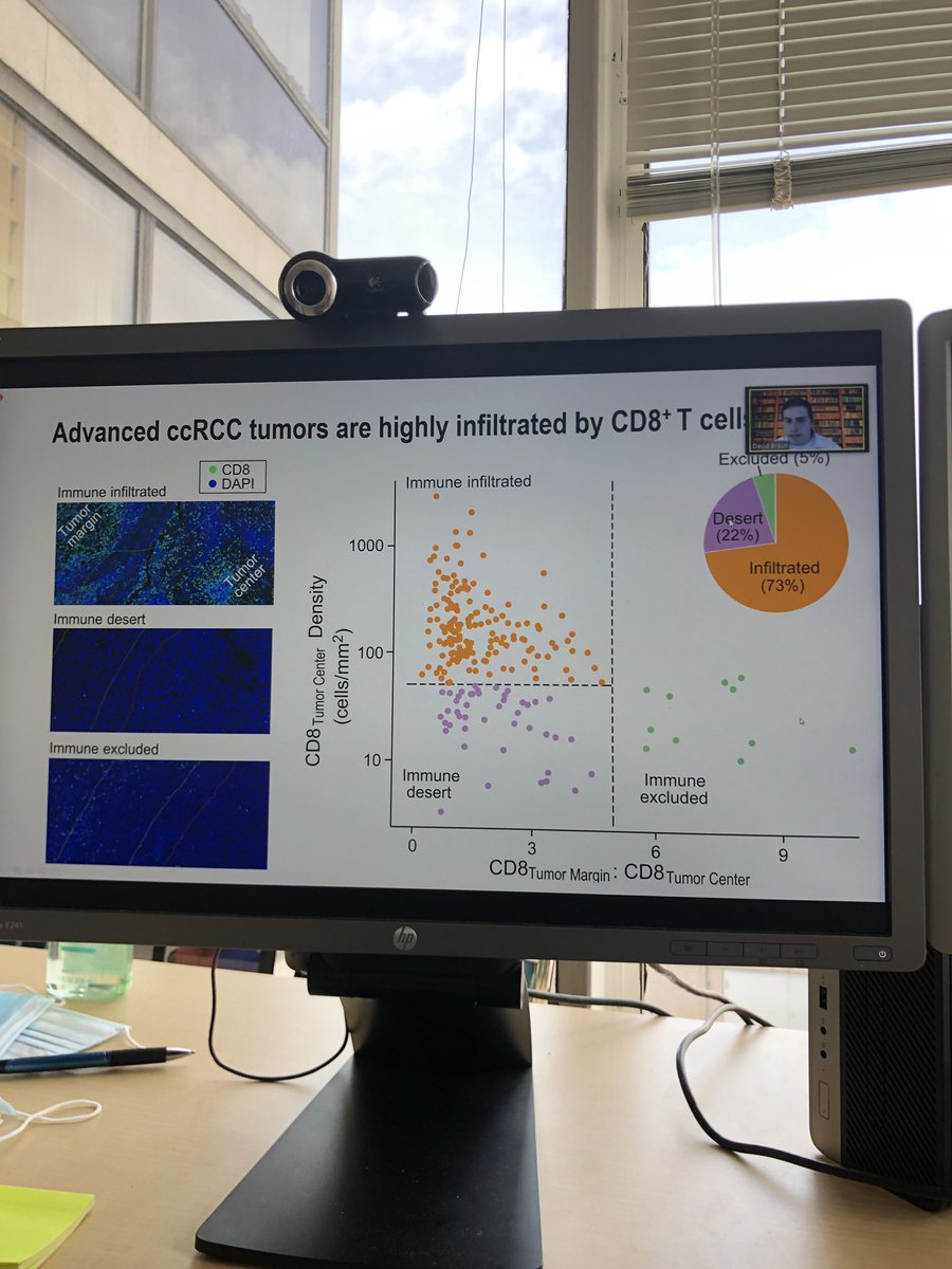 DrChoueiri's tweet photo. Superstar @BraunMDPhD aka “LeBraun” navigating complex integrative analyses of the immune microenvironment in #RCC during #LankCenter #GuSeminars @DanaFarber https://t.co/7NywdH9iEZ