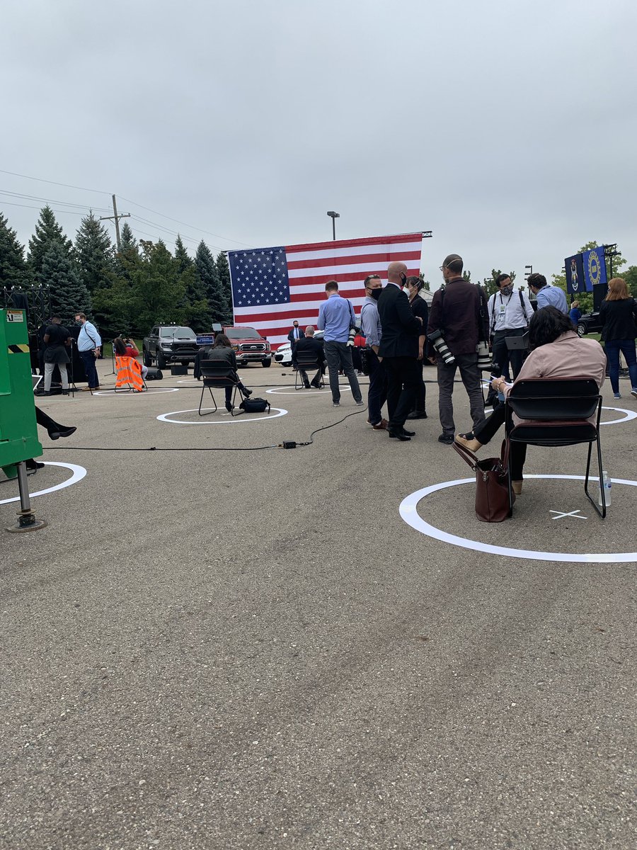 Waiting on Vice President Biden. Press pool has arrived