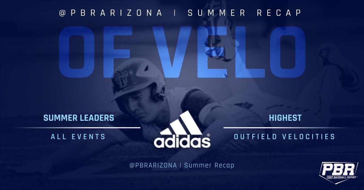 PrepBaseballAZ's tweet photo. 🌵PBR+: Summer Recap

📈Metric Leaders: OF Velo

👉🏻We take a look at the highest recorded outfield velocities from the entire summer. All summer events included. @prepbaseball 

➡️ https://t.co/aL4mJ3mGkr https://t.co/hi02Kxa8wH