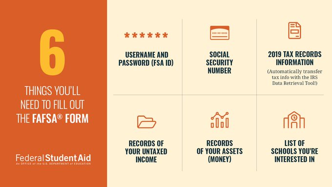College Board (@collegeboard) on Twitter photo Seniors who want financial aid for college next year should complete the <a href="/FAFSA/">Federal Student Aid</a> as soon as possible after it opens on October 1. Prepare by gathering these things. spr.ly/6018GsPkn Seniors who want financial aid for college next year should complete the <a href="/FAFSA/">Federal Student Aid</a> as soon as possible after it opens on October 1. Prepare by gathering these things. spr.ly/6018GsPkn
