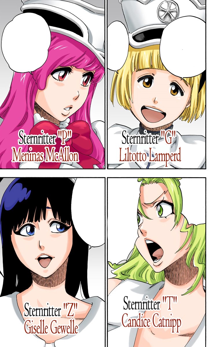 C'est après la première invasion Quincy aux chapitre 554, que l'on à l'occasion de les voir tous ensemble nous sont alors présenté le reste du groupe dont ont ne sait quasi rien à ce moment de l'histoire.