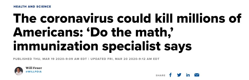 Lastly, I'm not undermining the coronavirus or how serious it can be some people nor am I making light of the 190k ppl who died... but estimates from the media had as many as 25% of the US population dying of COVID. I heard the 2 million number constantly from experts