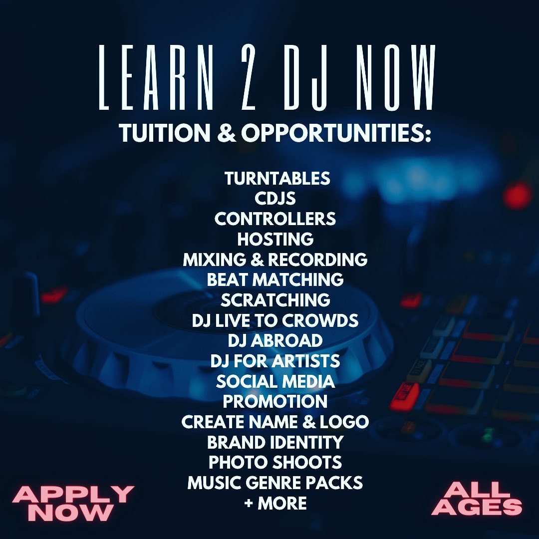 DJMYSTERYJ's tweet photo. #Learn2DJNow with @djmysteryj send an email to learn2djnow@outlook.com to receive an application form. 🎛

#London &amp; #Birmingham 🇬🇧

#DJ #DJLife #Learn2DJNow #LoveMusic #ControlTheVibe #Pioneer #Technichs #CDJS #Tutition #DJTuition #Music #Hosting 📀 https://t.co/hgWQunS2ch