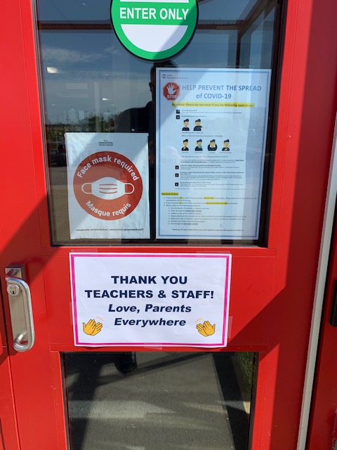 SRCE_NS's tweet photo. Thank you to the very kind person who posted this extremely thoughtful thank you to #SRCE teachers and staff today! #SRCE staff are also so very thankful to all families for preparing children/students so well for the new routines & changes in schools. #BackToSchoolNS https://t.co/65fj5XDBGL