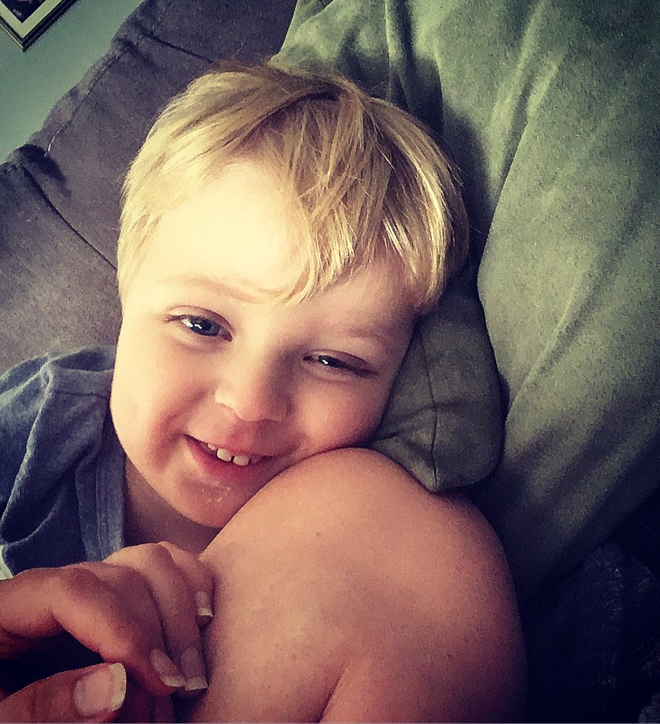 jennyrockstar's tweet photo. @lilireinhart I don’t know, because mine is always this little face waking me up to go play in the living room #webothwin https://t.co/Z1NllWsCo2