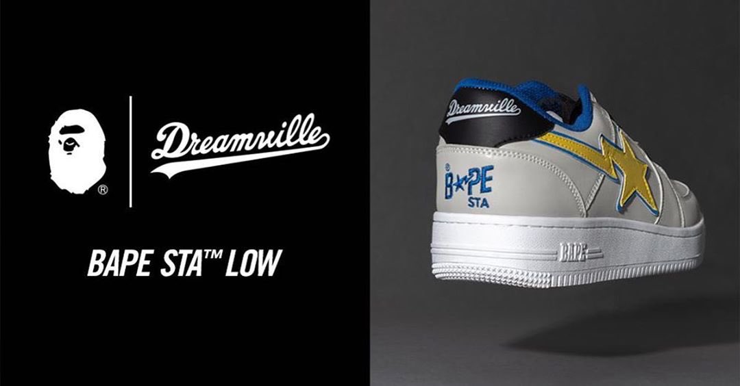 Dreamville's tweet photo. Dreamville x @BAPEOFFICIAL collab dropping 9/12. 👟🦧 #Dreamville #Bape https://t.co/up8fFwQu7b
