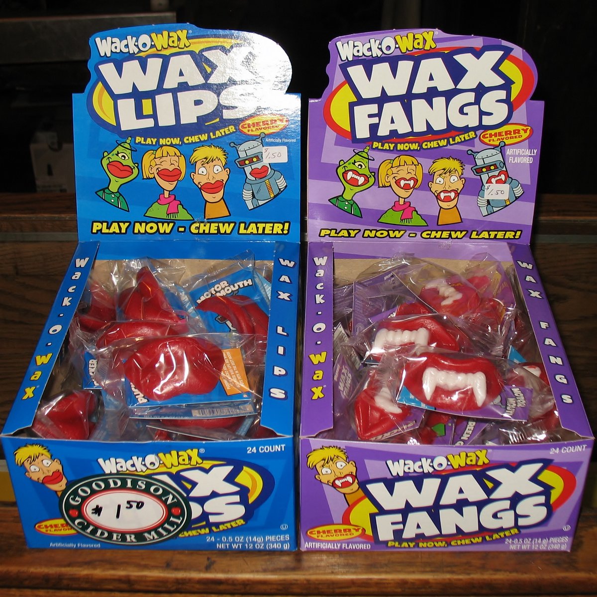 GoodisonCider's tweet photo. These turned out to be BIG sellers this past weekend ... #WaxLips &amp; #WaxFangs from #WackOWax.

#GoodisonCiderMill https://t.co/Kpwm1KuOT0