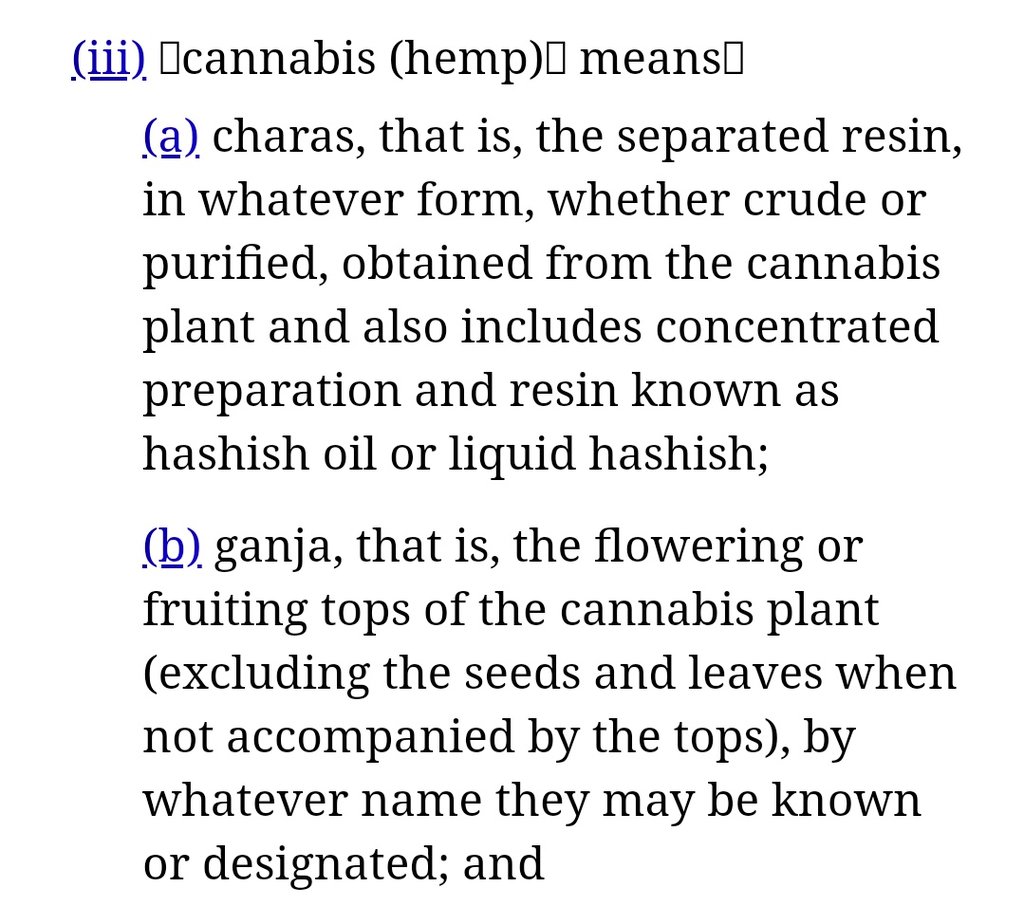 There are parts of the NDPS Act which transcends common sense. According to Section 2 The leaf and seeds of the marijuana plant is not banned but Section 20 says that the cultivation of the entire plant is a crime.Bhang holds religious significance and is legal in many states