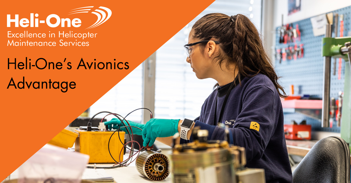 heli_one's tweet photo. Did you know Heli-One's Avionics shop has Level 3 Component repair capability? Our experienced technicians can do MRO services on helicopter electronic systems from radars to generators. Read more: https://t.co/BrNuTA465n https://t.co/CMrH5VEUxs
