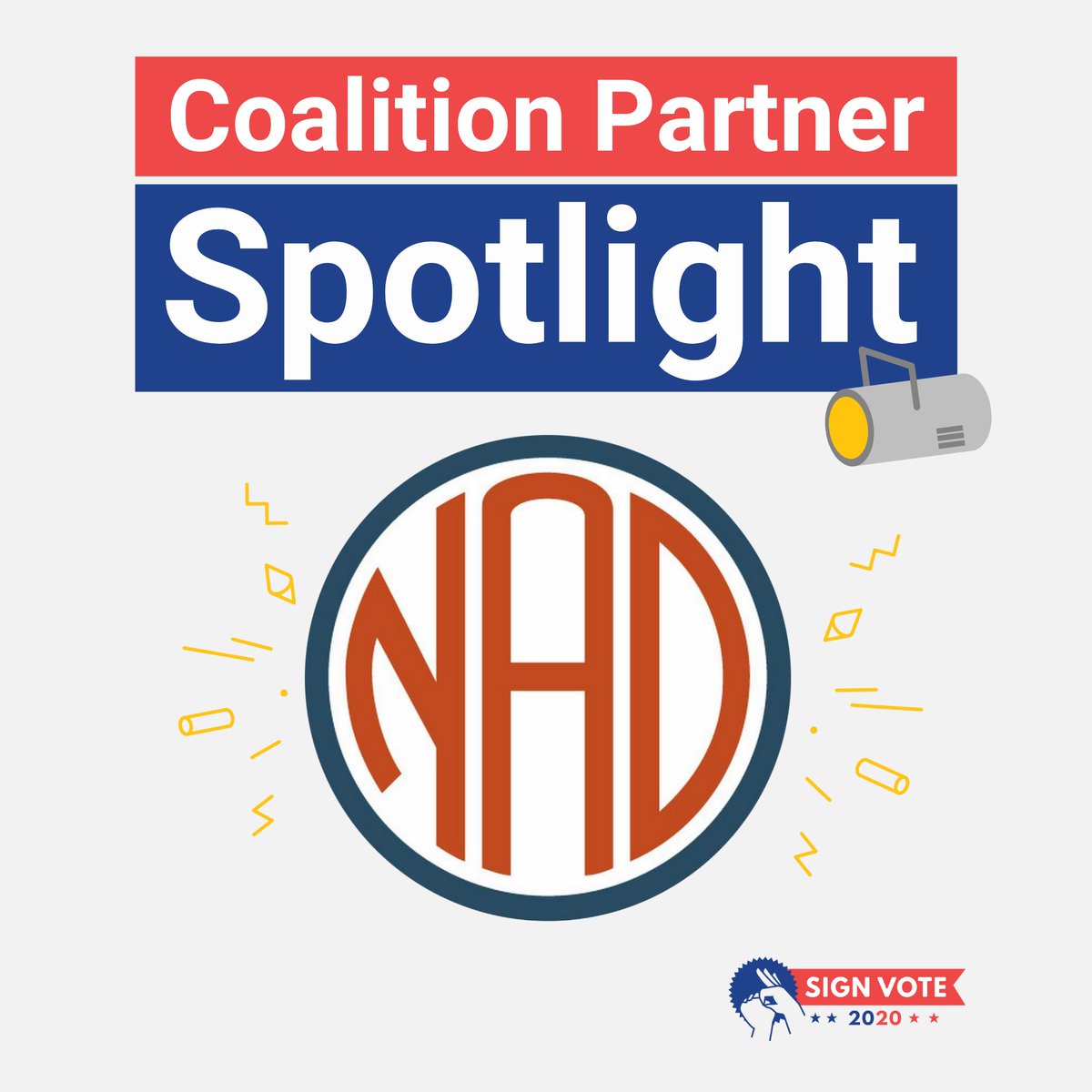 SignVote's tweet photo. The NAD set up an ASL Voter Hotline and is now doing weekly #ElectionTips in ASL. Champ resources for the deaf communities. They are a nonprofit organization and the nation's premier civil rights organization of, by & for d/hh individuals in USA. Follow @nad1880! https://t.co/ubDHtaNCa9