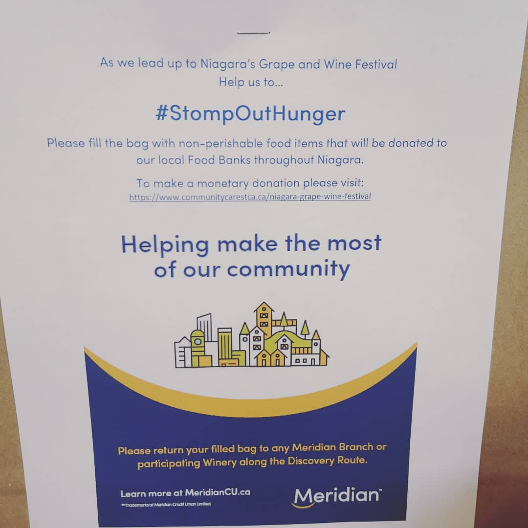 Supporting Our Local Food Banks!
Meridian, together with the Grape &amp; Wine Festival aim to STOMP OUT HUNGER with your help :)

#meridiancu #stompouthunger #grapeandwine #portcares #PORTicipate