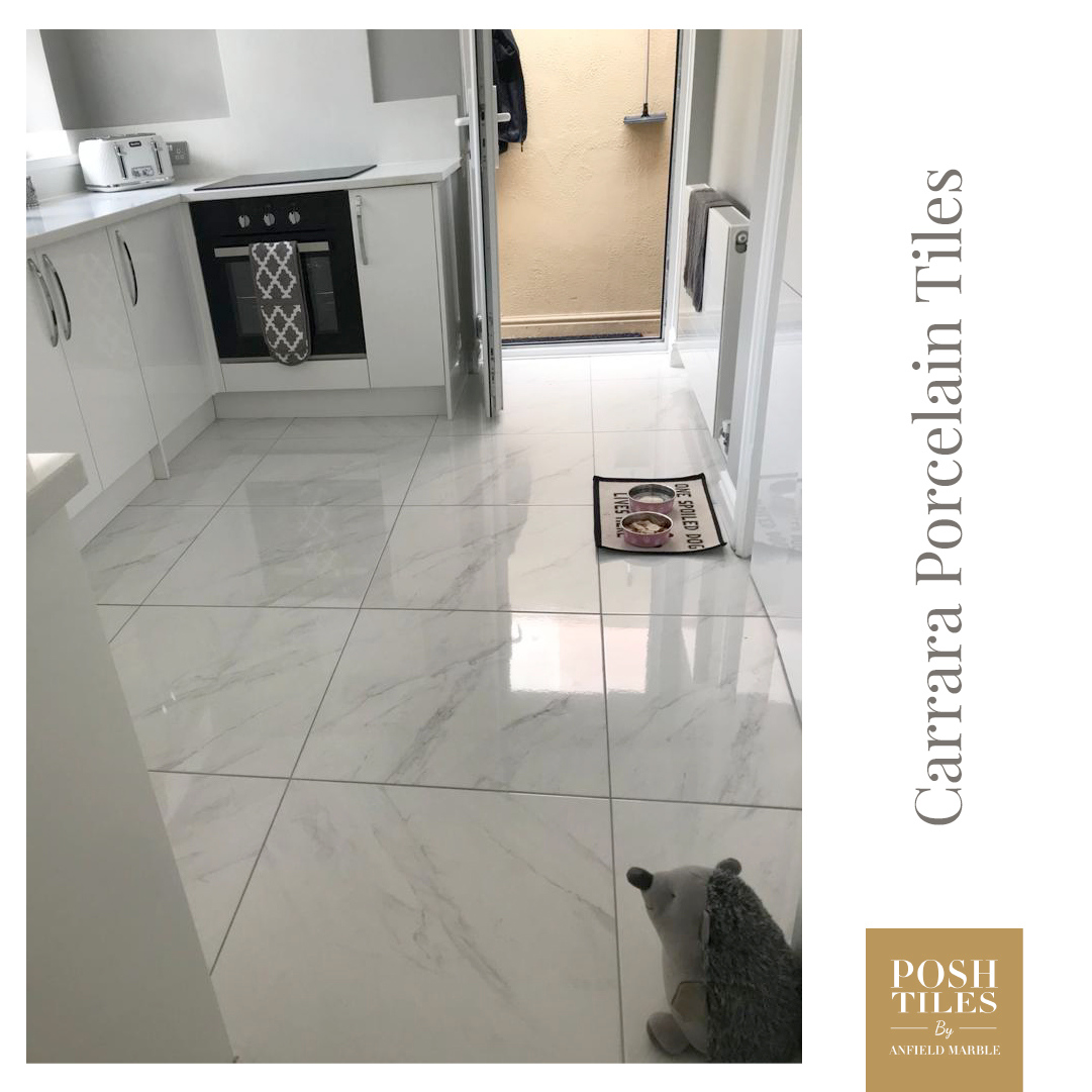 AnfieldMarble's tweet photo. Carrara Porcelain tiles supplied to another satisfied customer for use in the kitchen. 

Take a look at the selection of tiles at https://t.co/aWJ441u51M

#carrara #tiles #liverpooltiles #tilefitter #tilefitters #floortiles https://t.co/yYCVQNjwSZ