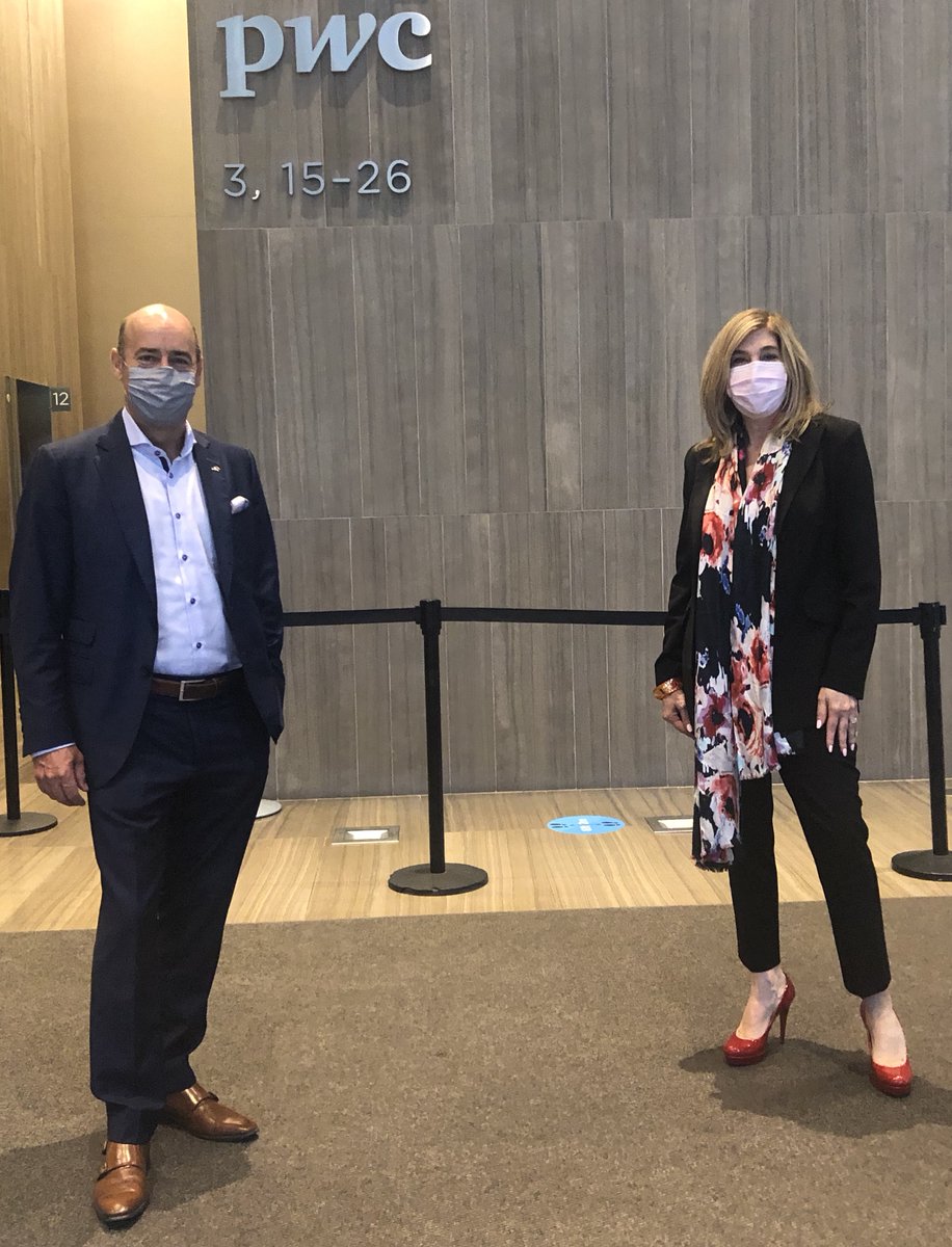 nicolasmarcoux's tweet photo. Great to welcome back some of our Toronto colleagues to the office today with @DianeKazarian. Whether our people are working from the office or home, @PwCCanada is always here to help solve our clients' important problems. #PwCProud #WorkingTogetherSafely https://t.co/5eEYsvk9XL