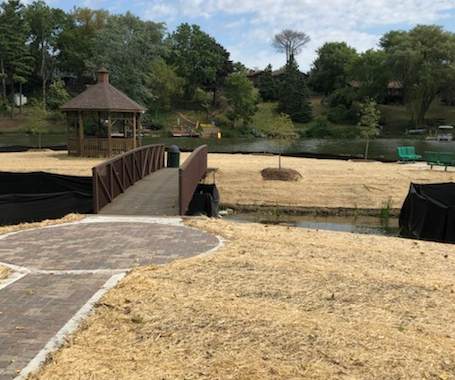 lith60156's tweet photo. 🐢 Turtle Island Update! 🐢

🌲 The contractor has been working on landscaping and constructing the pedestrian footbridge.

📅 We expect the project to be done in October.

📷 Read more and check out photos of its progress at https://t.co/2wuVl7kLR4!

#LoveLITH https://t.co/2bDUlYcB1v