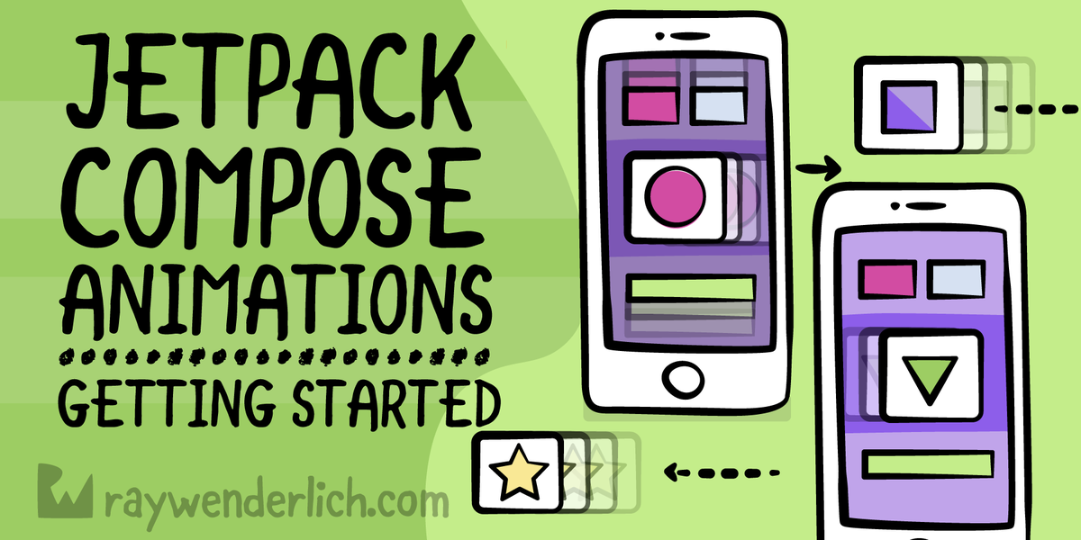 Kodeco (@kodecodev) on Twitter photo Want to recreate snappy UI effects from other #android apps? Want to do it using Jetpack Compose? I thought so! <a href="/torres_andres87/">Andres Torres</a> shows you how to build up UI animations, step-by-step, in his Jetpack Compose Animations Tutorial: Getting Started! 👉 buff.ly/3hbMV29 Want to recreate snappy UI effects from other #android apps? Want to do it using Jetpack Compose? I thought so! <a href="/torres_andres87/">Andres Torres</a> shows you how to build up UI animations, step-by-step, in his Jetpack Compose Animations Tutorial: Getting Started! 👉 buff.ly/3hbMV29