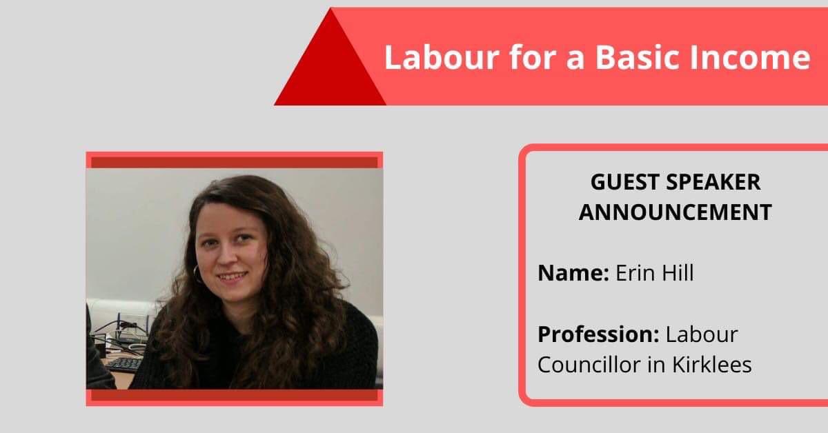 Labour4UBI's tweet image. We are proud to announce that @ErinBHill14 will be one of our fantastic guest speakers at our launch event! 

Are you open to the idea of a Basic Income? You can sign up to the event here 👉 actionnetwork.org/forms/labour-f…

#BasicIncome #Labour4UBI