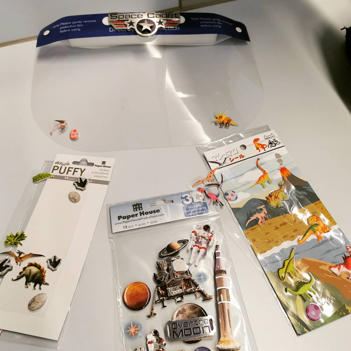 yoshi_maezumi's tweet photo. Teaching in the time of #COVID. With @palaeolim and @NinaWitteveen #sciencesticker #dinos #SpaceCadet #wearamask #UVA #IBED #palaeoecology #archaeobotany https://t.co/GcVgmUMudc