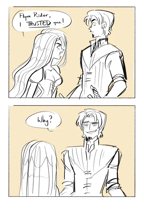 "i have made the decision to trust you"
"a horrible decision, really" 