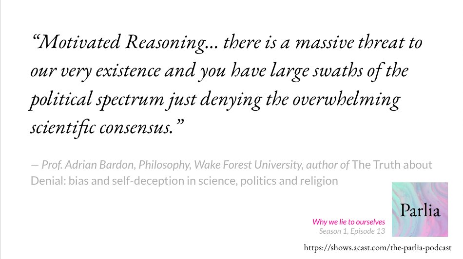 Listen to  @adrian_bardon explain that, and a ton more, in 'Why we lie to ourselves' on the  #ParliaPodcast  @askParlia  https://www.parlia.com/article/why-we-lie-ourselves-with-adrian-bardon