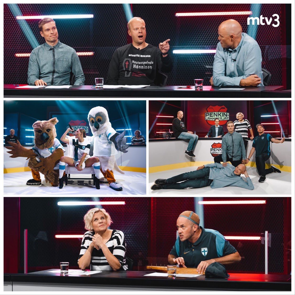 mtv3suomi's tweet photo. Tänään ke klo 21.00 otetaan reilut ja vähemmän reilut keinot käyttöön, kun #Penkinlämmittäjät-jaksossa toisiaan vastaan kisaavat @Teronumus, @villemyllyrinne, #JarkkoRuutu, @PaulaNoronen ja @fathermetro! 🤜🤛 Järjestystä ja järjettömyyttä ylläpitää @IleUusivuori 🙌

#mtv3suoml https://t.co/ka82DX1wqr