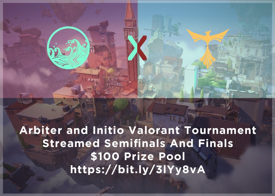 T O U R N A M E N T 
U P D A T E ‼️ ‼️

We are increasing our team slots to 20 for the Arbiter 🌊 &amp; Initio 🔥 1st Valorant Showdown!! 

📜Sign Up NOW: bit.ly/3lYy8vA

#IgniteTheFlame