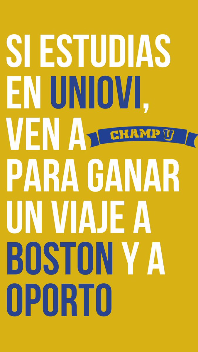 kriesgo's tweet photo. Si conoces ESTUDIANTES O DOCTORANDOS O ALUMNOS DE MÁSTERES UNIOVI @uniovi_info avisa del Concurso de Talento y emprendimiento @UNIOVI_CHAMP_U que inscriban antes del 18 sept en https://t.co/MojlJo2xVj para vivir la experiencia #LiveChampU y ganar potentes PREMIOS #uniovi https://t.co/TcFWmvCQtM