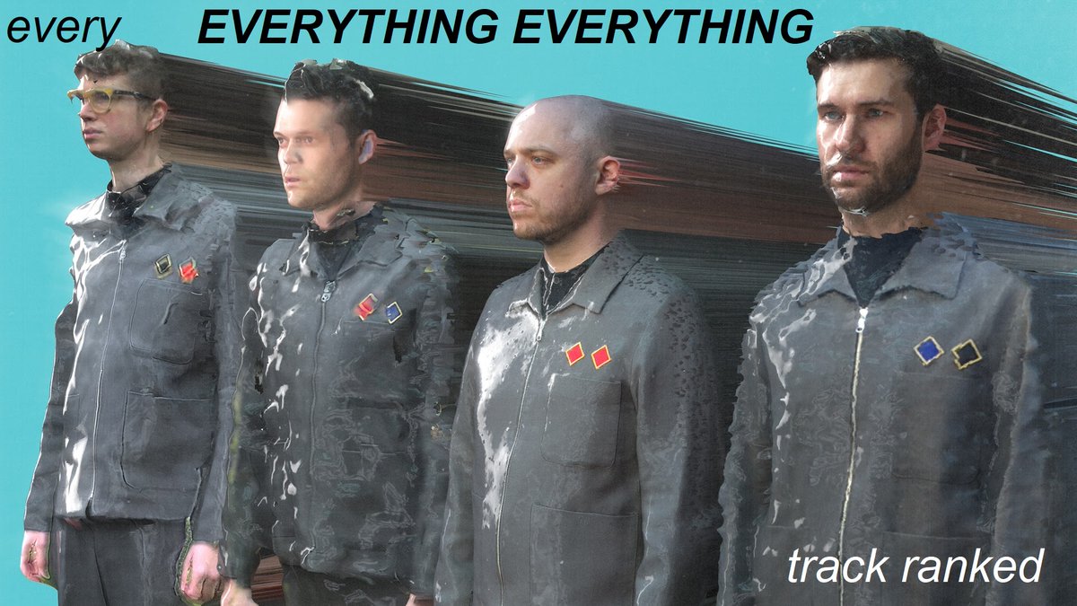 EVERY EVERYTHING EVERYTHING TRACK RANKEDIn this thread, I'll be counting down a ranking of every EE track officially released to date (not including remixes, alternate versions, or covers). Once Re-Animator's out, I may post an update with those songs too. Here we go!