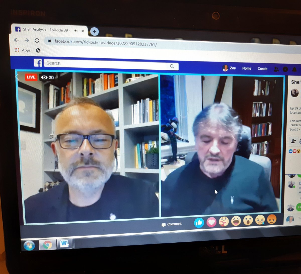 ZoeMillerAuthor's tweet photo. Great episode of #shelfanalysis this evening, thanks to the lovely @jconnollybooks and @rickoshea, warm, wise and uplifting conversation. https://t.co/LHePg5z3WM