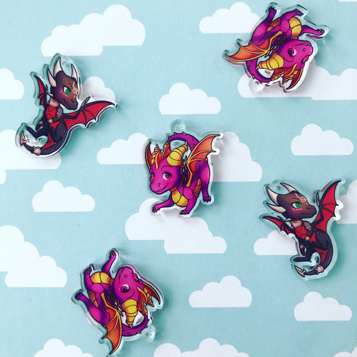 Constelia_Art's tweet photo. Friendly reminder my 10% off sale ends tomorrow on Etsy! (Link in bio) Also, Spyro and Cynder are almost out of stock. Only 2 Cynders and 3 Spyros left!

#spyro #cynder #etsy #etsysale #forsale #acryliccharms #almostgone #spyromerch #spyroart https://t.co/SUxDjovCVU