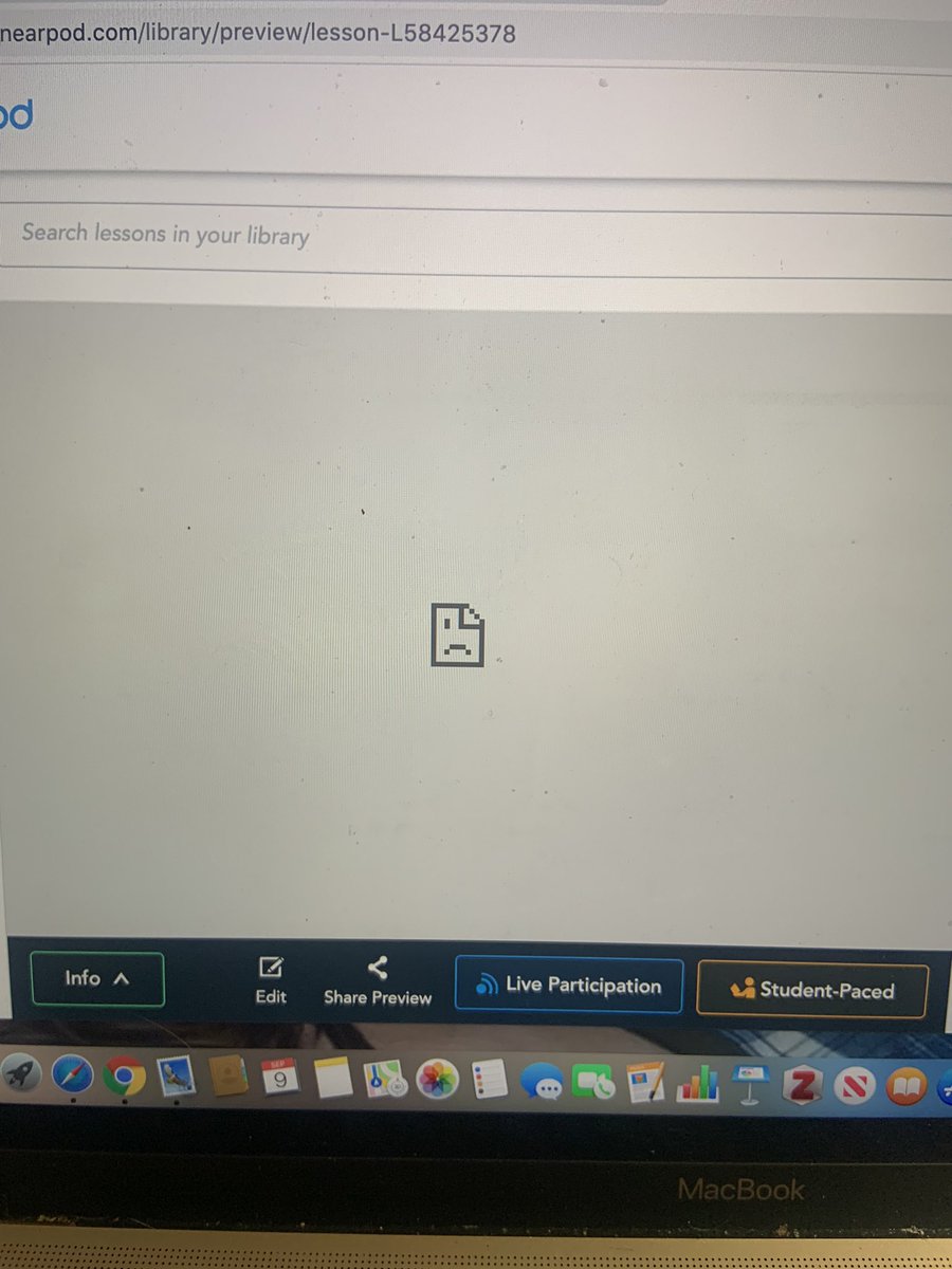 scjerstad's tweet photo. @nearpod is Nearpod down? I keep getting this screen when I attempt to preview my lesson today.

Nearpod https://t.co/riLbLp6pl6