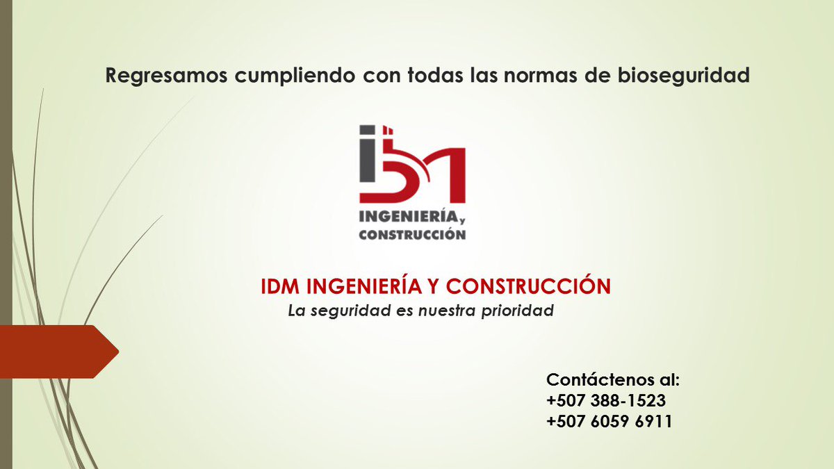 IdmIngenieria's tweet photo. Regresamos con todas las normas de bioseguridad!! #taludes #estabilizacion #tecco @geobrugg #laseguridadesnuestraprioridad #somosIDM #panama https://t.co/ETaIrT1DZe