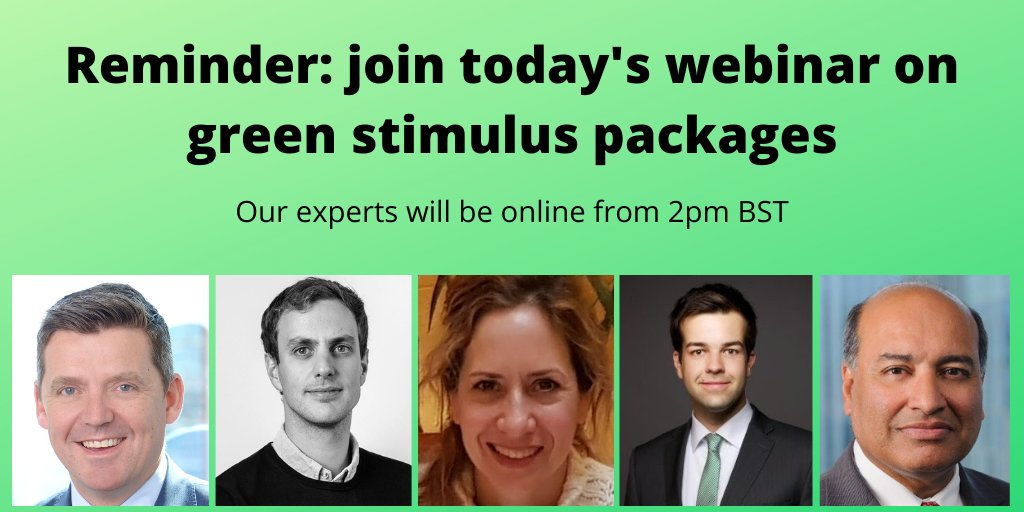 Might a #GreenRecovery be slower? What strategies best stimulate sustainable growth? Our experts – including Dan Markham from <a href="/DeloitteCanada/">Deloitte Canada</a> @SumaChakrabarti <a href="/JennerSteffen/">Steffen Jenner</a> <a href="/AltingerLaura/">Dr. Laura Altinger</a> <a href="/GeorgeDibb/">George Dibb</a> – will be answering this and much more. Don't miss it! bit.ly/3lmMO7k