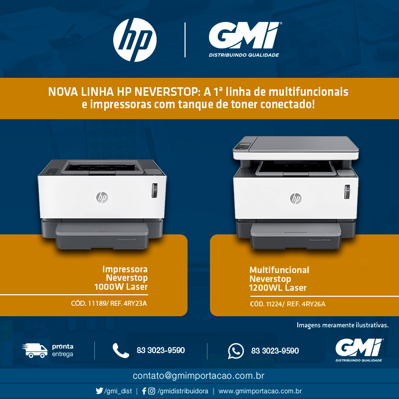 gmi_dist's tweet photo. As novas multifuncionais e impressoras laser HP Neverstop são as primeiras com Tanque de Toner no mercado. Imprima com a qualidade e confiabilidade HP a custos baixos, e nunca fique sem toner!
#gmidistribuidora #hp #hpneverstop #impressorahp #multifuncional https://t.co/uu2b4GWEk6