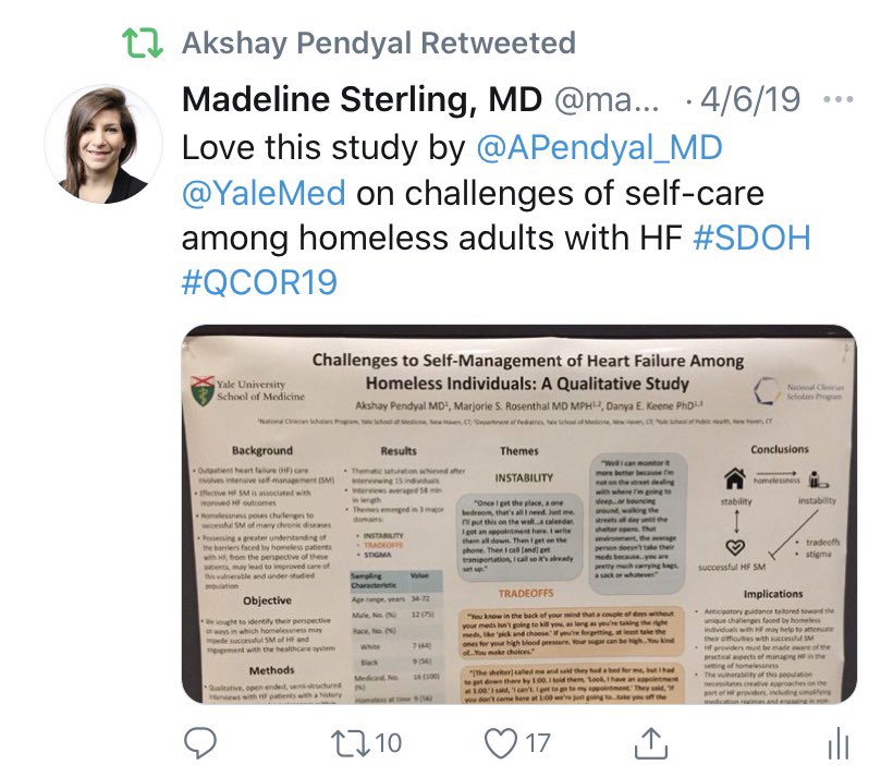 Thread/ 

Ever go to a conference and have a poster really make you think? then hope you see the authors publish the work? 

Well this happened to me last year <a href="/AHAMeetings/">AHAMeetings</a> #QCOR19 &amp; I found the paper in #HeartLung this wk! 

Time for a #CQOSpotlight on a study by <a href="/APendyal_MD/">Akshay Pendyal</a>