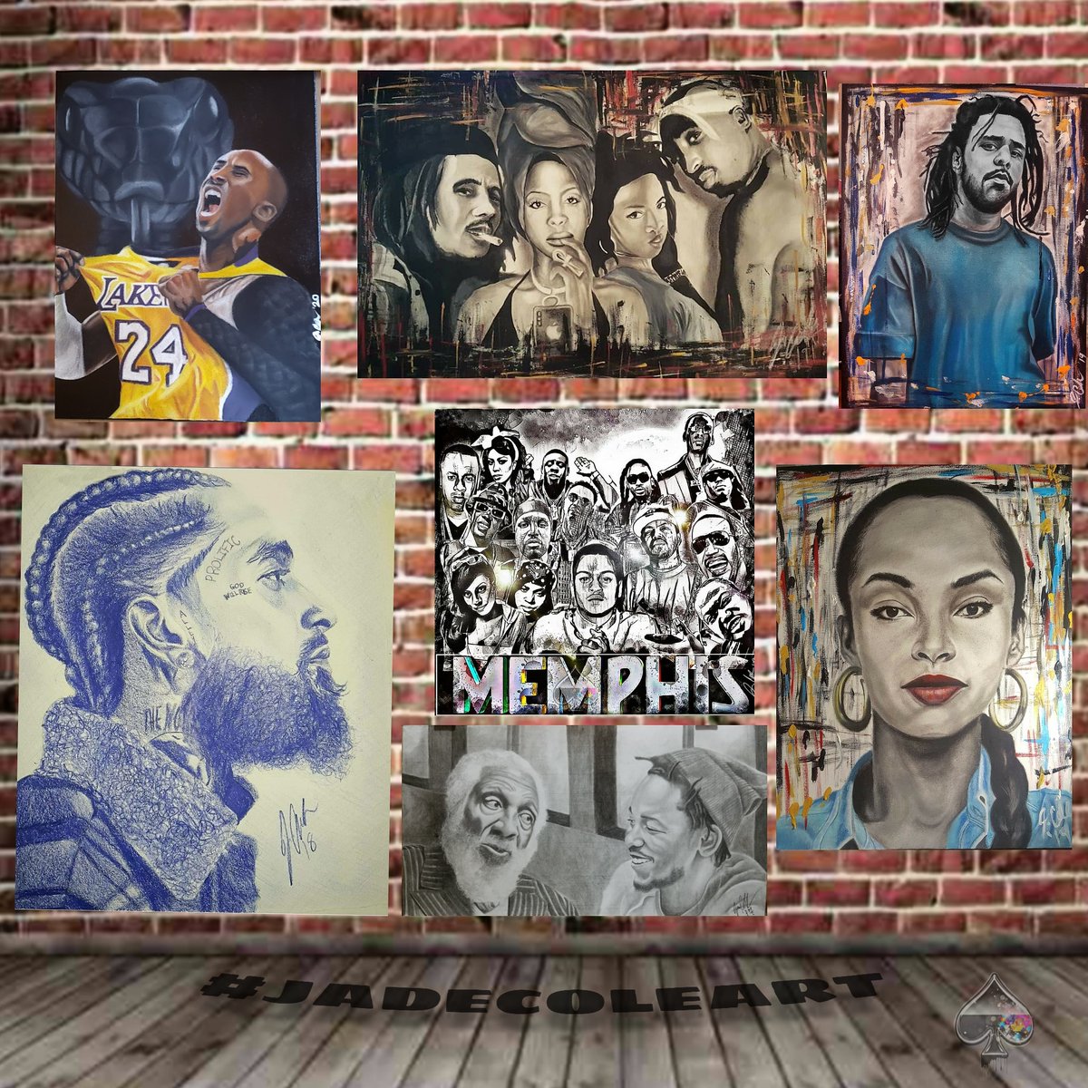 JROSAyy's tweet photo. I'm now offering my original artwork in print or poster form as a collection for the rest of the year! I will retire these prints and start presenting a whole new collection of artwork 🙌My main focus is for everyone to have a J.Cole Collection in their space!!
#JADECOLEART https://t.co/1pBpRHGTNF