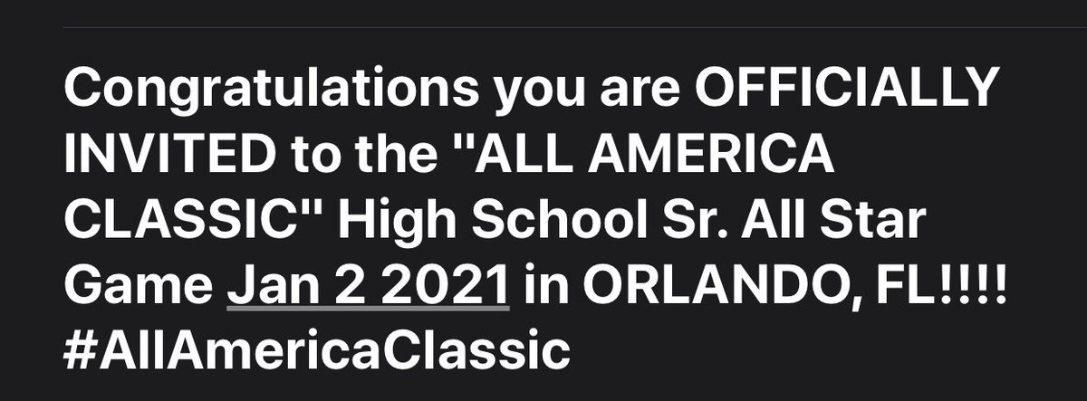 Zay54II's tweet photo. Blessed to receive an invite to play in the 2021 All America Classic in Orlando, Florida @CHHSTrojanFball @AllAmericaBowl @Plymker_Sports https://t.co/Ihv1VKdt3e