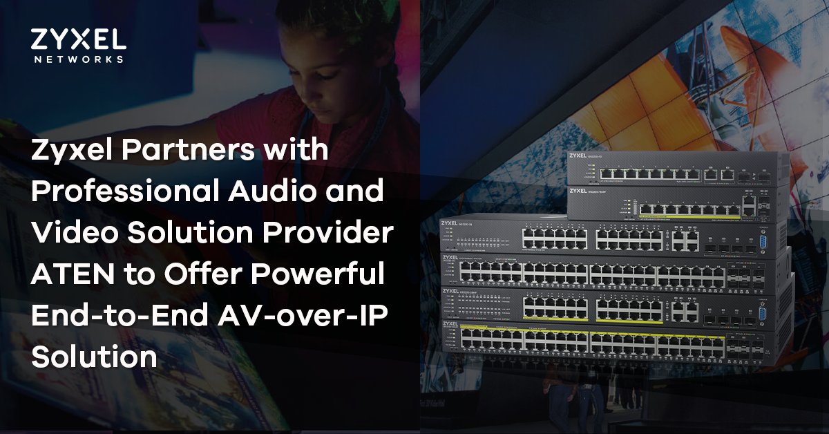 ZyxelNews's tweet photo. Hot Off the Press: We are excited to announce our new partnership with ATEN, a professional audio and video solution.  https://t.co/ZwNx8WeLGL

#valueaddedreseller #audiovideo #pressrelease #ethernet #networkedav https://t.co/mJqXQWwbFF