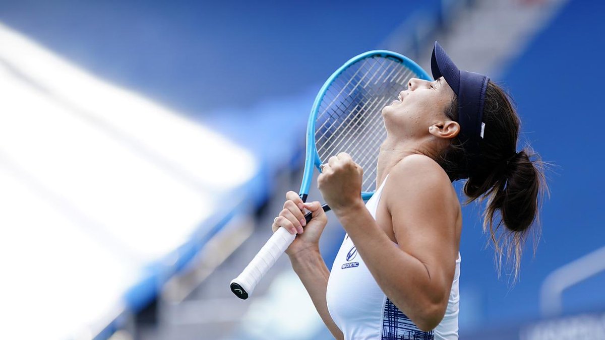 YanchevaSilvia's tweet photo. Regardless of the outcome of today's match, it's amazing to see Pironkova back on the court in such a good form! 😍#USOpen https://t.co/bZgubcNUfk
