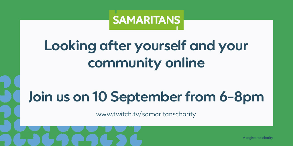 samaritans's tweet photo. Just 24 hours until our session on looking after online communities over at https://t.co/rBMRsWy0Jd 
If someone you know is an online influencer, streamer or community manager, then invite them along. Or if you have your own online community we look forward to seeing you there. https://t.co/KsQIZyiYgx