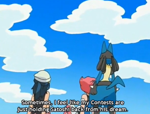 someone she could relate to, she took advantage of the opportunity. and had a really great conversation with Maylene, sharing their insecurities and doubts. The scene also does a great job of showing that despite their different interests (gym leader and coordinator), it’s...